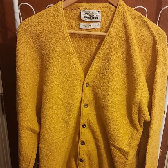 ARNOLD PALMER BY ROBERT BRUCE ALPACA/WOOL CARDIGAN - 1960S - Picture 3 of 4